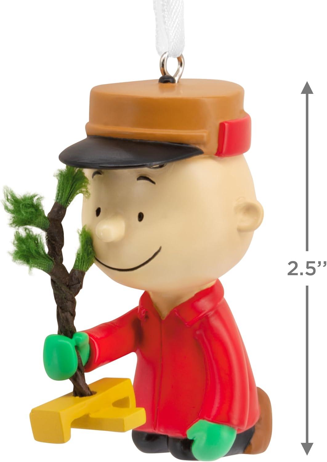 imageHallmark Peanuts Charlie Brown Kneeling with Tree Christmas Ornament Gifts for Peanuts Fans