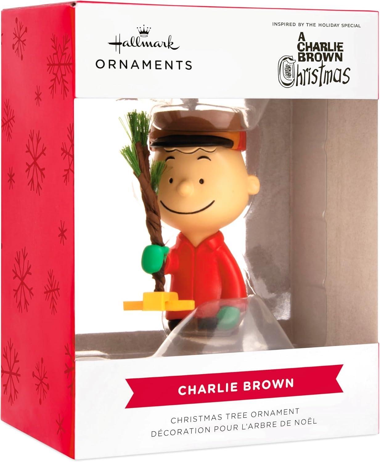 imageHallmark Peanuts Charlie Brown Kneeling with Tree Christmas Ornament Gifts for Peanuts Fans
