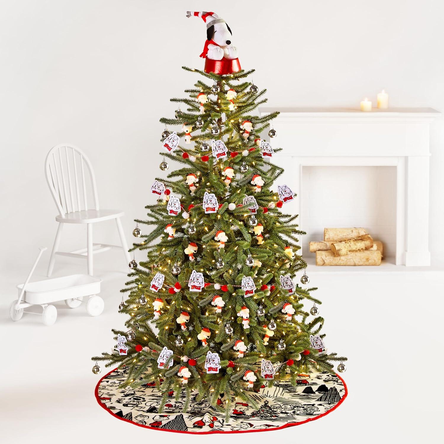 imageHallmark Peanuts Snoopy Doghouse 72quot Christmas Garland Fabric Gifts for Peanuts Fans