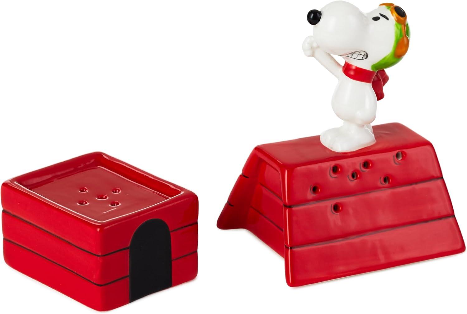 imageHallmark Peanuts Stacked Salt and Pepper Shakers Set of 2 Flying Ace Snoopy Gift for Mom Nana Fans