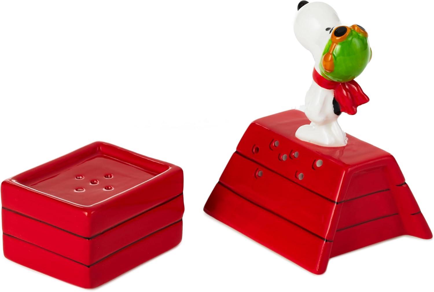 imageHallmark Peanuts Stacked Salt and Pepper Shakers Set of 2 Flying Ace Snoopy Gift for Mom Nana Fans