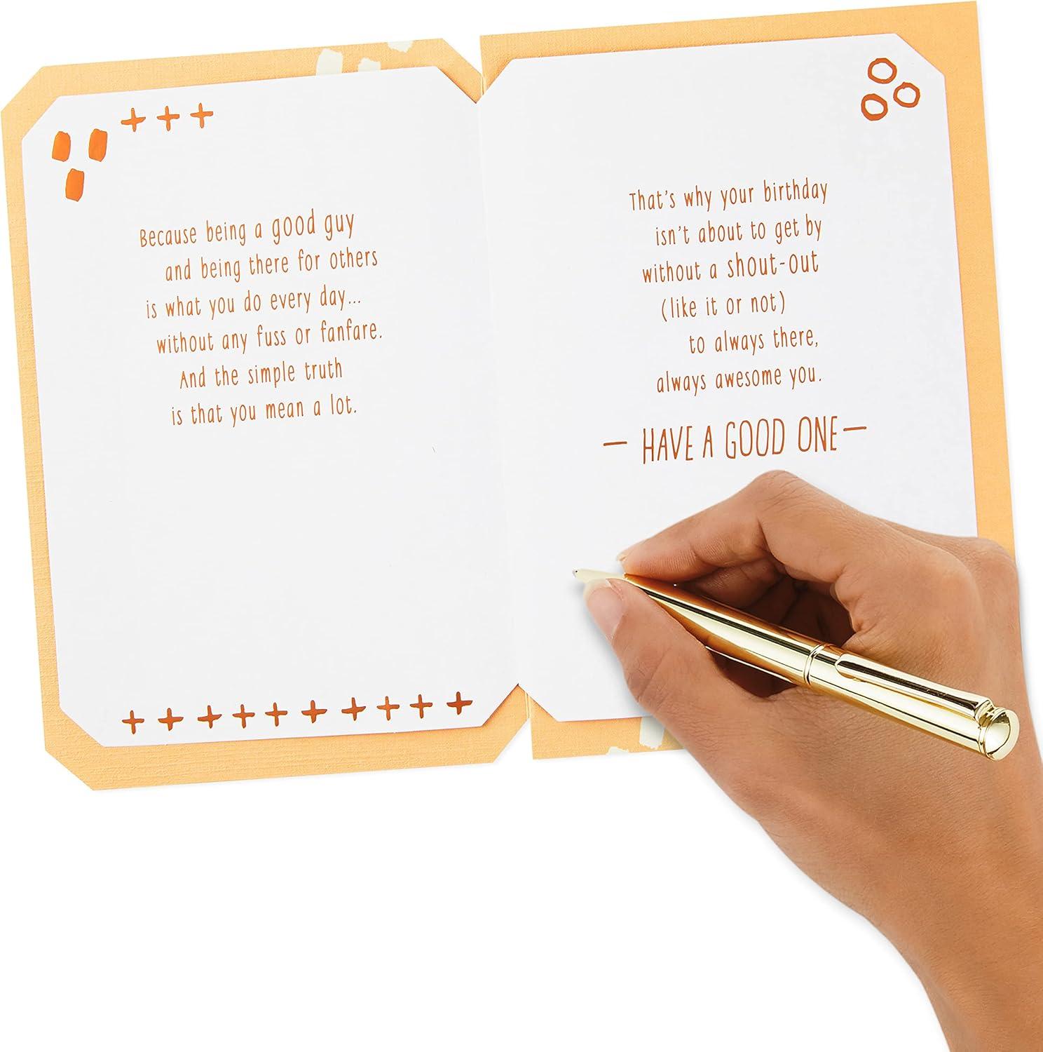 imageHallmark Signature Birthday Card for Him Superman SilhouetteDeserve to be Celebrated