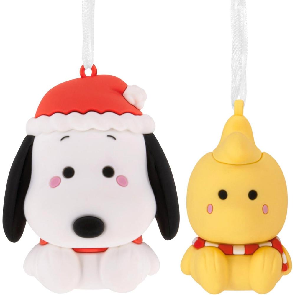 imageHallmark Better Together Peanuts Holiday Snoopy and Woodstock Magnetic Christmas Ornaments Set of 2 Gifts for Peanuts Fans