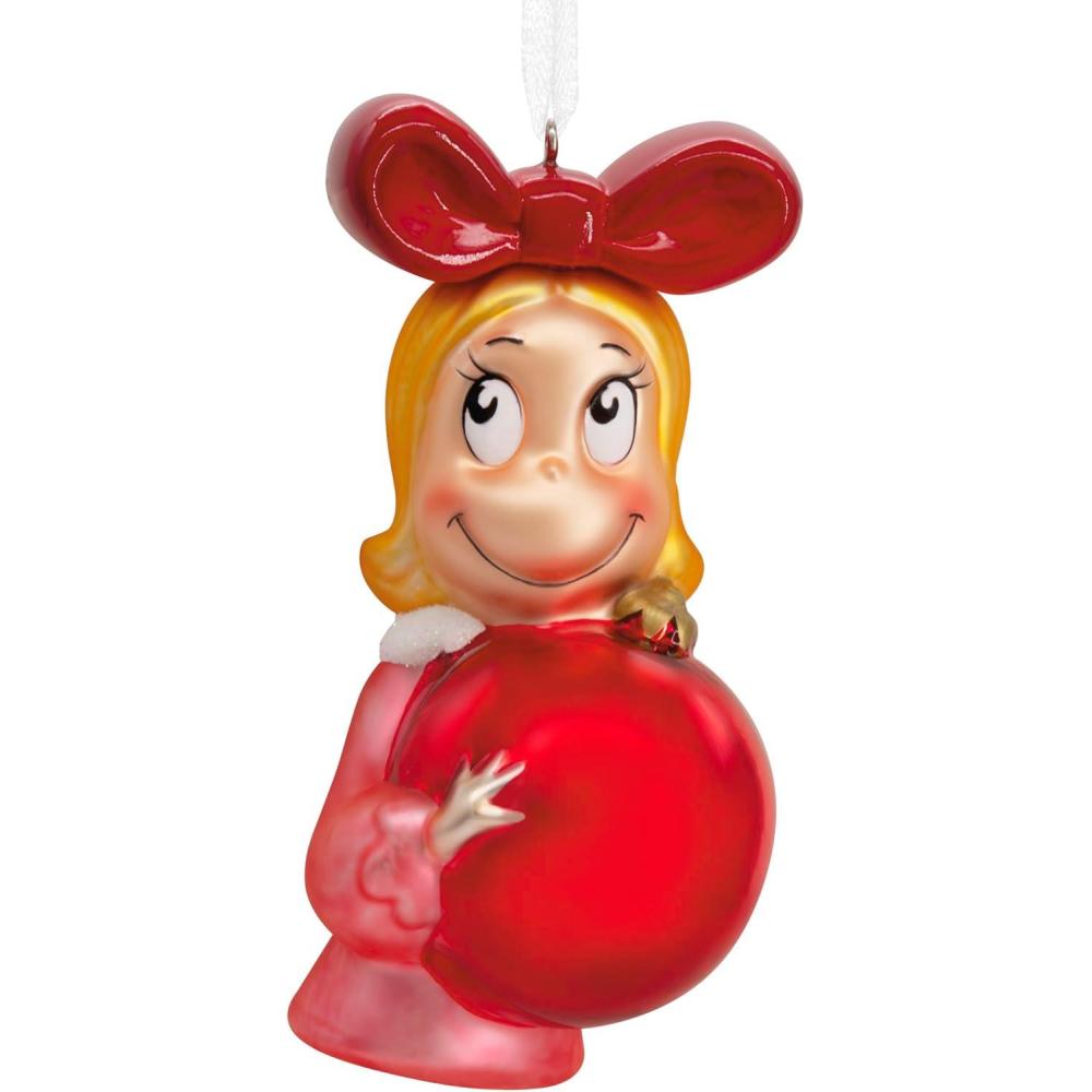 imageHallmark Dr Seusss How The Grinch Stole Christmas CindyLou Who with Ornament Christmas Ornament Blown Glass