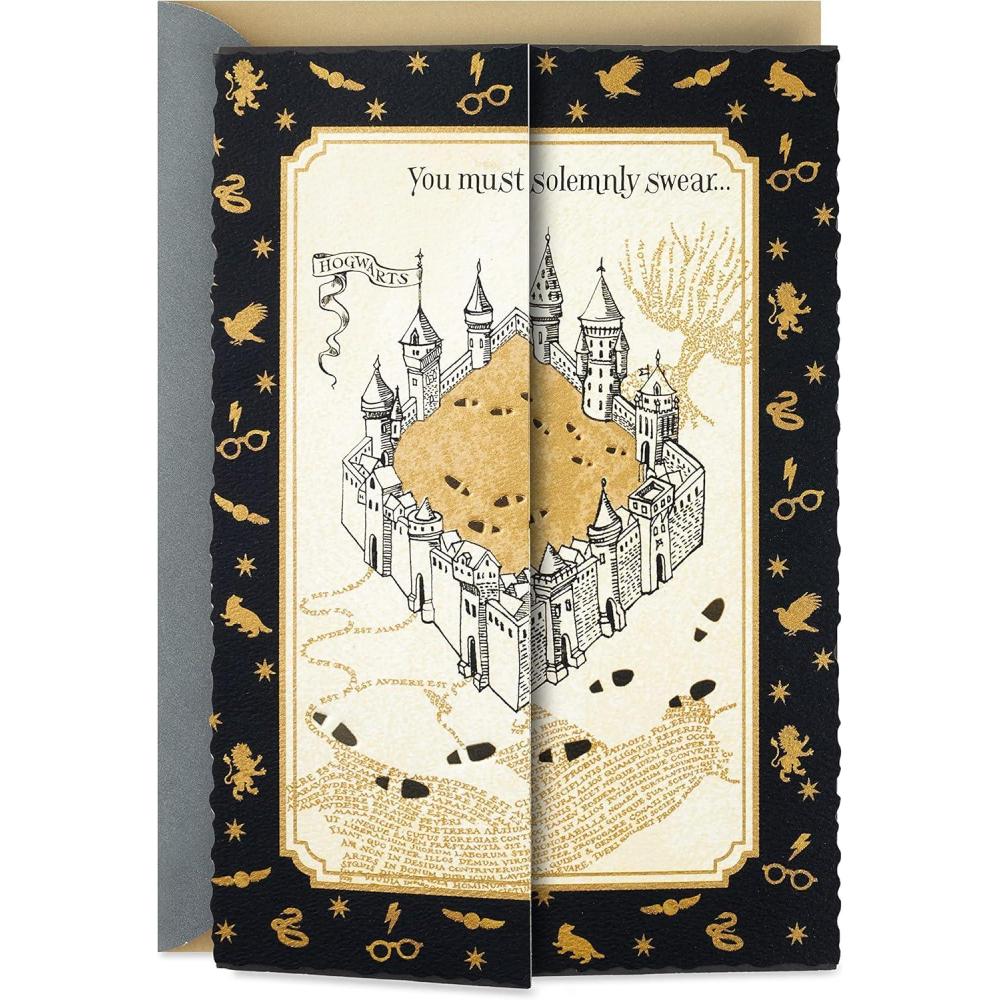 imageHallmark Harry Potter Birthday Card Marauders Map