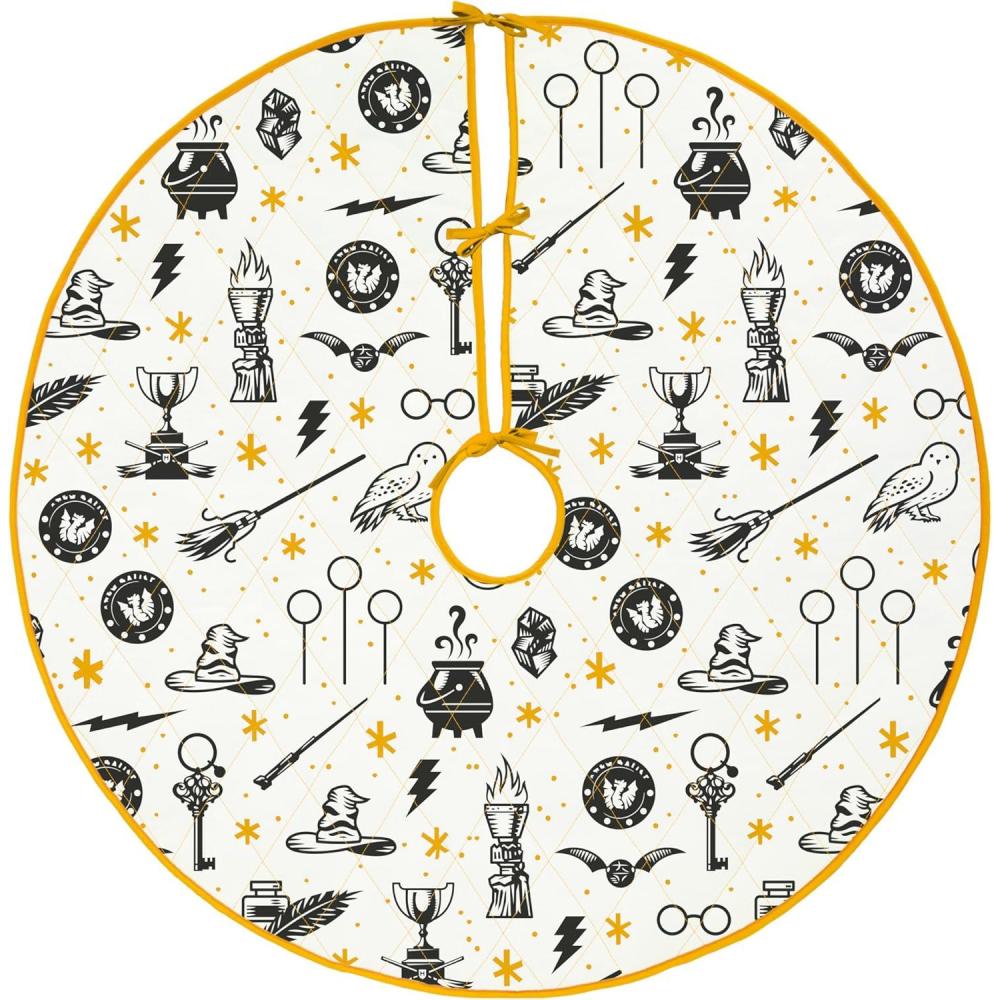 imageHallmark Harry Potter Christmas Tree Skirt Sorting Hat Quidditch Golden Snitch HedwigTree Skirt