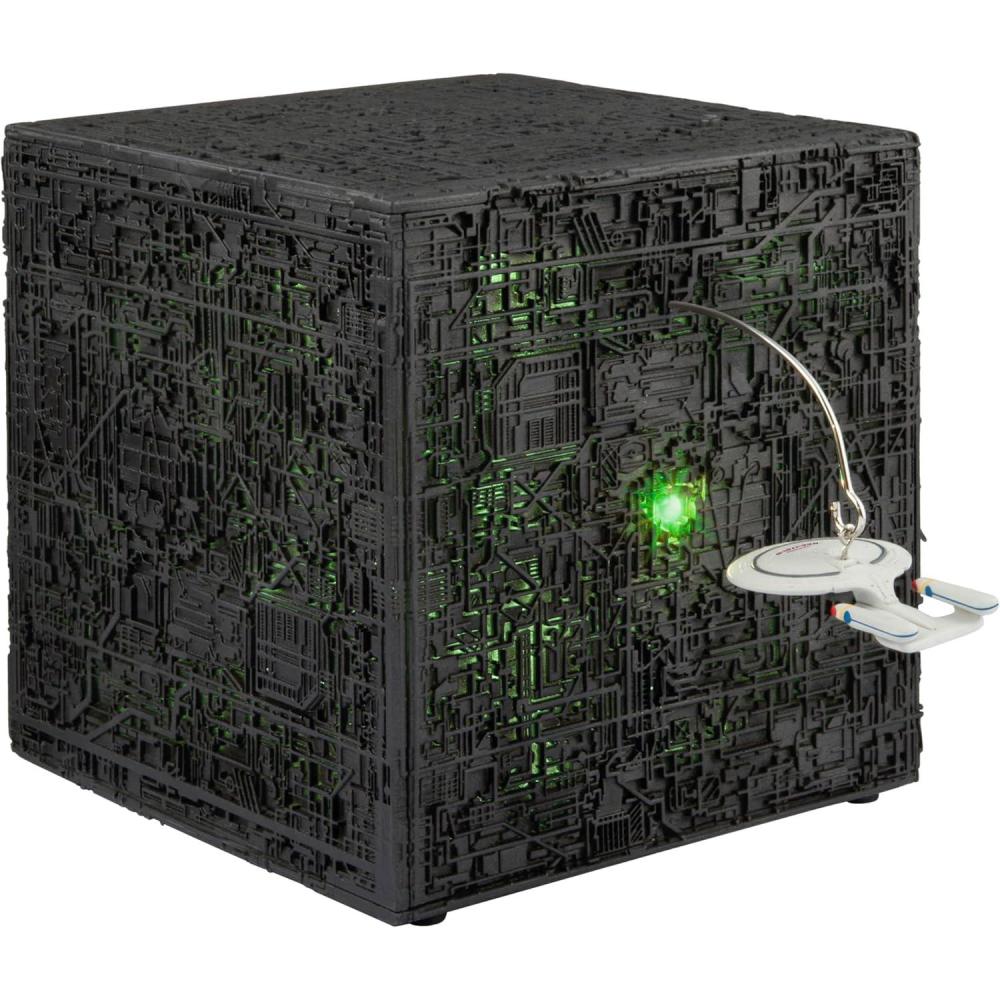 imageHallmark Keepsake Christmas Tabletop Decoration 2025 Star Trek The Next Generation Beware The Borg with Light and Sound Gifts for TrekkiesBeware the Borg