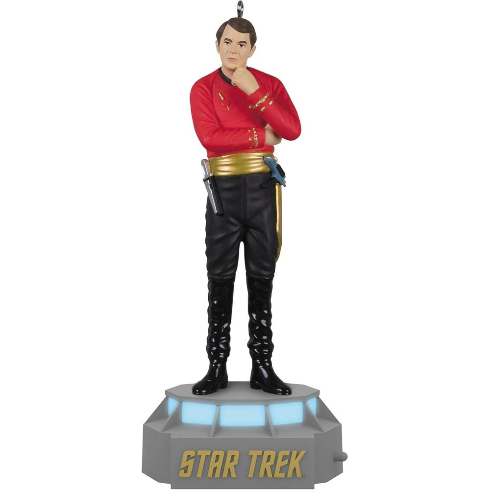imageHallmark Keepsake Christmas Tabletop Decoration 2025 Star Trek The Next Generation Beware The Borg with Light and Sound Gifts for TrekkiesScotty  Lieutenant Commander Montgomery Scott