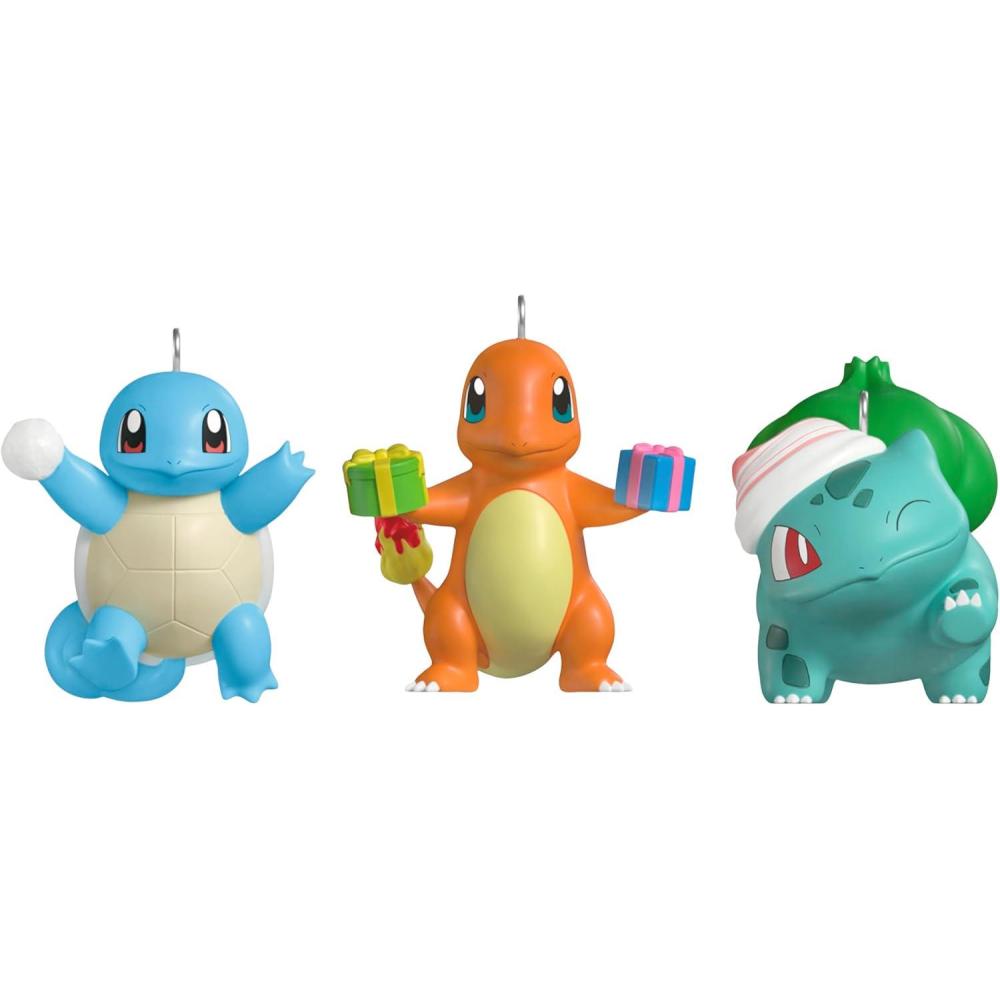 imageHallmark Keepsake Mini Christmas Ornaments 2025 Pokmon Squirtle Charmander Bulbasaur Set of 3 Gifts for GamersBulbasaur