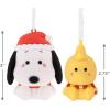 Hallmark Better Together Peanuts Holiday Snoopy and Woodstock Magnetic Christmas Ornaments, Set of 2, Gifts for Peanuts Fans