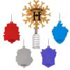 Hallmark Harry Potter Scenes Mini Christmas Ornaments, Shatterproof, Set of 4(House Crest Tree Topper)
