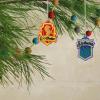 Hallmark Harry Potter Scenes Mini Christmas Ornaments, Shatterproof, Set of 4(House Crest Tree Topper)