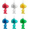 Hallmark Keepsake Christmas Ornament 2025, Peanuts 75th Anniversary Special Edition, Glass, Gifts for Peanuts Fans(Snoopy  Set of 6)