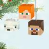 Hallmark Keepsake Plastic Christmas Ornament 2022, Minecraft Axolotl(Alex  Steve  and Arctic Fox)