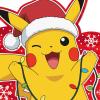 Hallmark Pack of Pokémon Christmas Cards, Pikachu Christmas Lights (4 Holiday Cards with Envelopes) (5XXH2386)(Pikachu Christmas Lights  4 Cards with Envelopes)