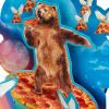 Hallmark Paper Wonder Shoebox Pop Up Card (Holy Crap, You are Awesome) for Birthday, Congratulations, Graduation, All Occasion(Pizza Bear)