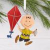 Hallmark Peanuts 75th Anniversary Charlie Brown with Kite Christmas Ornament, Gifts for Peanuts Fans