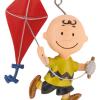 Hallmark Peanuts 75th Anniversary Charlie Brown with Kite Christmas Ornament, Gifts for Peanuts Fans