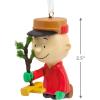 Hallmark Peanuts Charlie Brown Kneeling with Tree Christmas Ornament, Gifts for Peanuts Fans