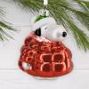 Hallmark Peanuts Snoopy in Puffer Coat Christmas Ornament, Glass, Gifts for Peanuts Fans