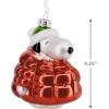 Hallmark Peanuts Snoopy in Puffer Coat Christmas Ornament, Glass, Gifts for Peanuts Fans