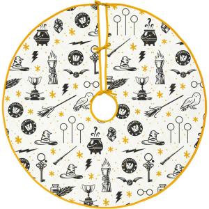 Hallmark Harry Potter Christmas Tree Skirt, Sorting Hat, Quidditch, Golden Snitch, Hedwig(Tree Skirt)