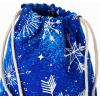 Hallmark Blue Drawstring Christmas Gift Bag Bundle (3 Fabric Gift Bags: 8″ x 10″) Snowflakes and Stars for Christmas, Hanukkah, Weddings, Birthdays(Celestrial Fabric Bundle)