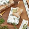 Hallmark Christmas Wrapping Paper Rolls – Green Trees, White Pine Cones on Recyclable Brown Kraft Gift Wrap Paper (Set of 2 Rolls: 150 sq. ft. ttl.) for Holiday Parties, Winter Weddings(Pine Cones  Green Trees)