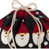 Hallmark Drawstring Christmas Gift Bag Set (2 Fabric Bags with Drawstrings; 1 Medium 10″, 1 Extra Large 20″) Santa, Red and White Stripe, 5XGB4902(Black and red)