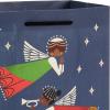 Hallmark Mahogany Christmas Gift Bag Assortment (8 Bags; 3 Small 6″, 3 Medium 9″, 2 Large 13″) Black Santa Claus, African-American Angels, Carolers
