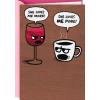 Hallmark Shoebox Funny Birthday Card for Her (Wine and Coffee)