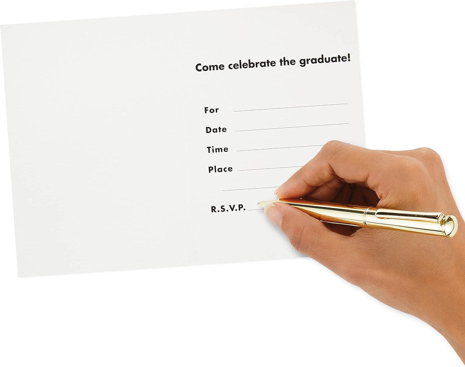 imageHallmark 2021 Graduation Party Invitations 20 Invites with Envelopes Retro Blue2021 Party 20 Party Invitations