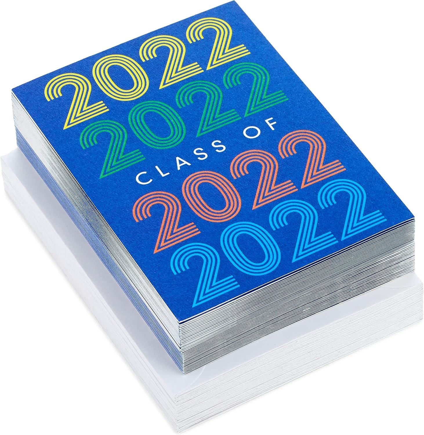 imageHallmark 2021 Graduation Party Invitations 20 Invites with Envelopes Retro Blue2022 Party 40 Party Invitations
