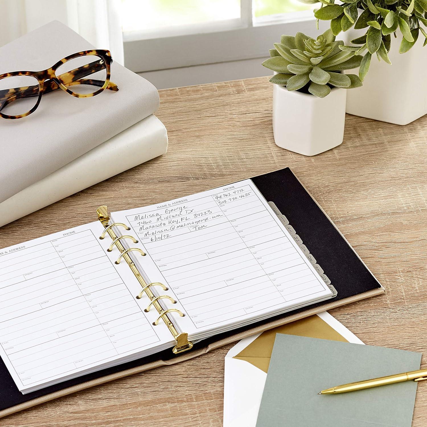 imageHallmark Address Book Refill Pages Pack of 44 Replacement Pages for Addresses AppointmentsReplacement 22 ct