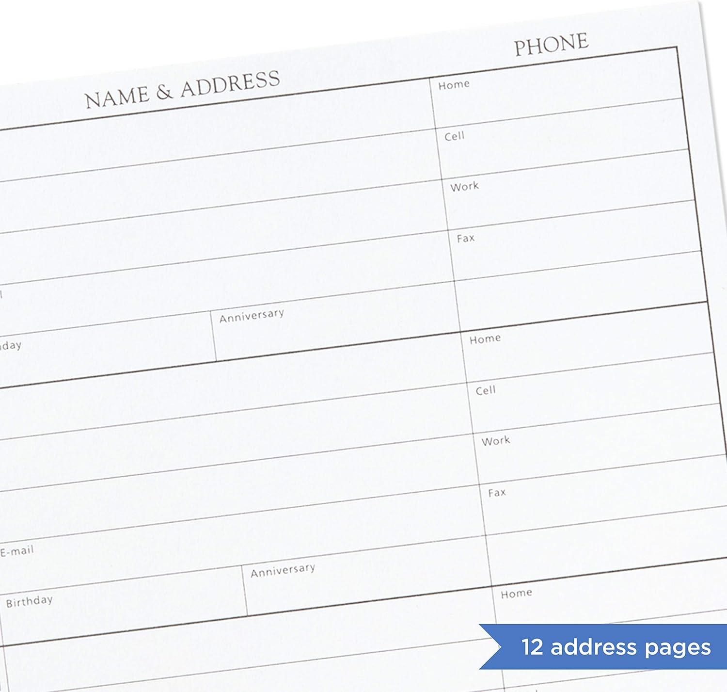 imageHallmark Address Book Refill Pages Pack of 44 Replacement Pages for Addresses AppointmentsReplacement 22 ct