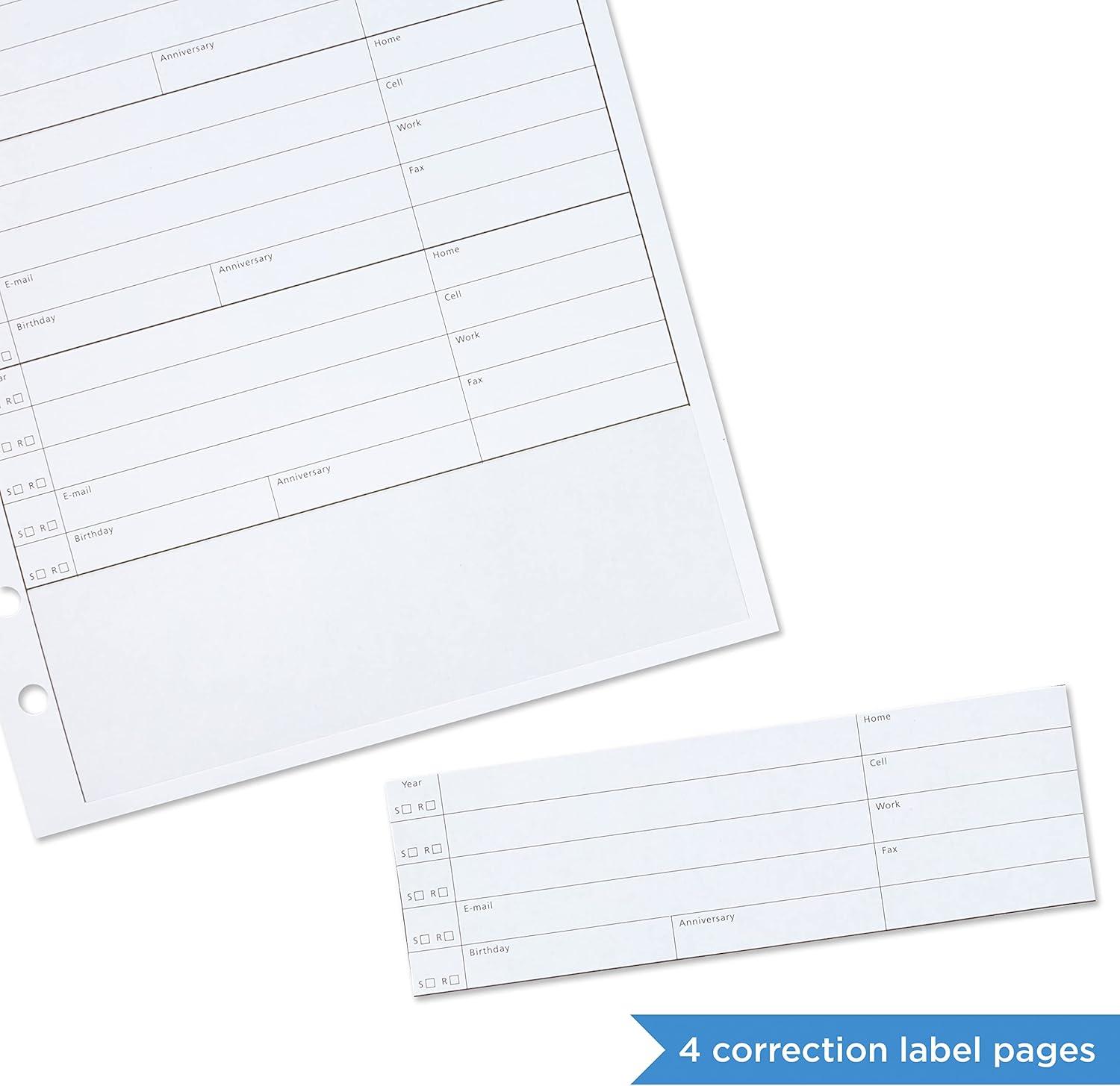 imageHallmark Address Book Refill Pages Pack of 44 Replacement Pages for Addresses AppointmentsReplacement 44 Ct
