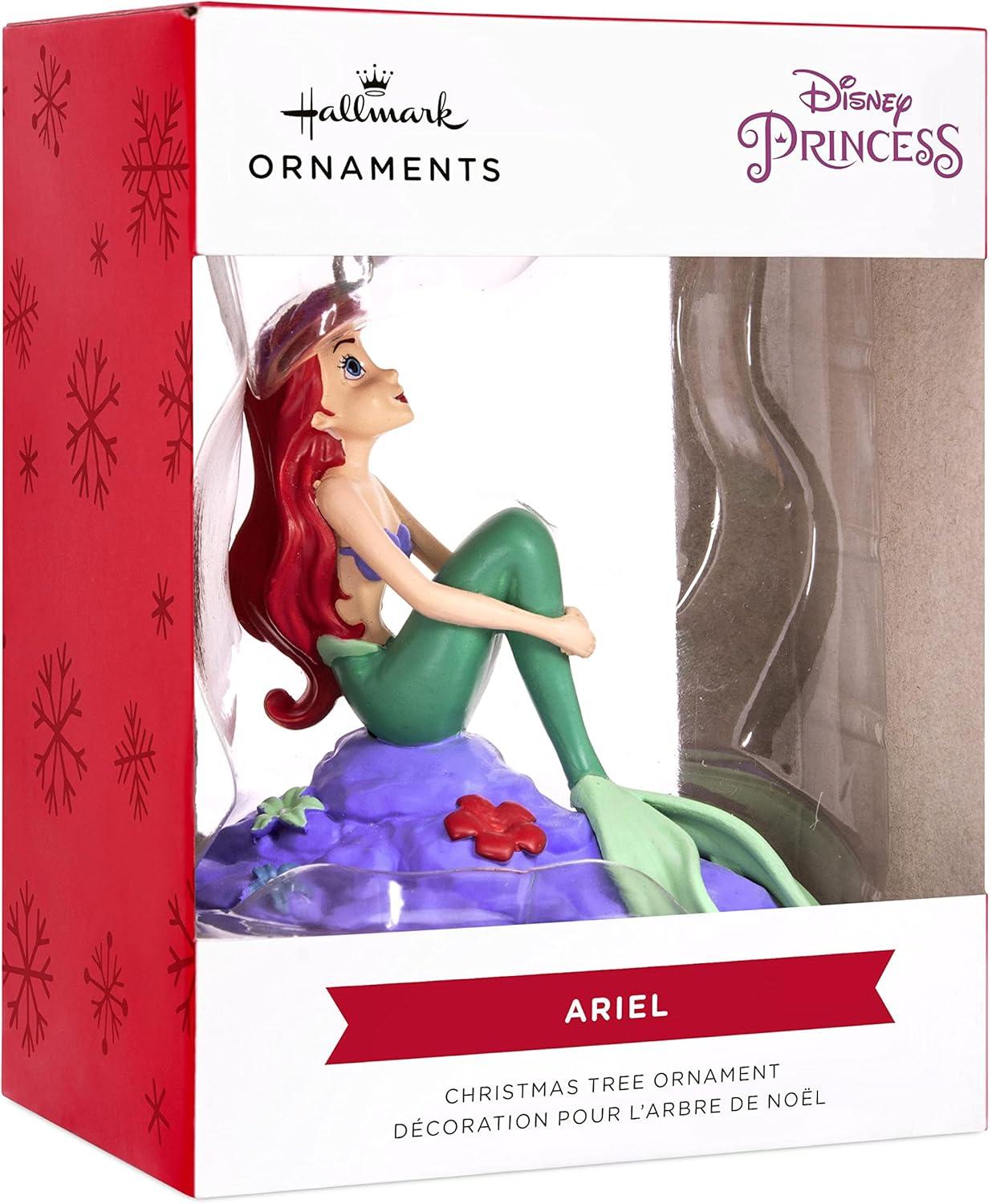 imageHallmark Disney The Little Mermaid Ariel on Rock Resin Christmas Ornament