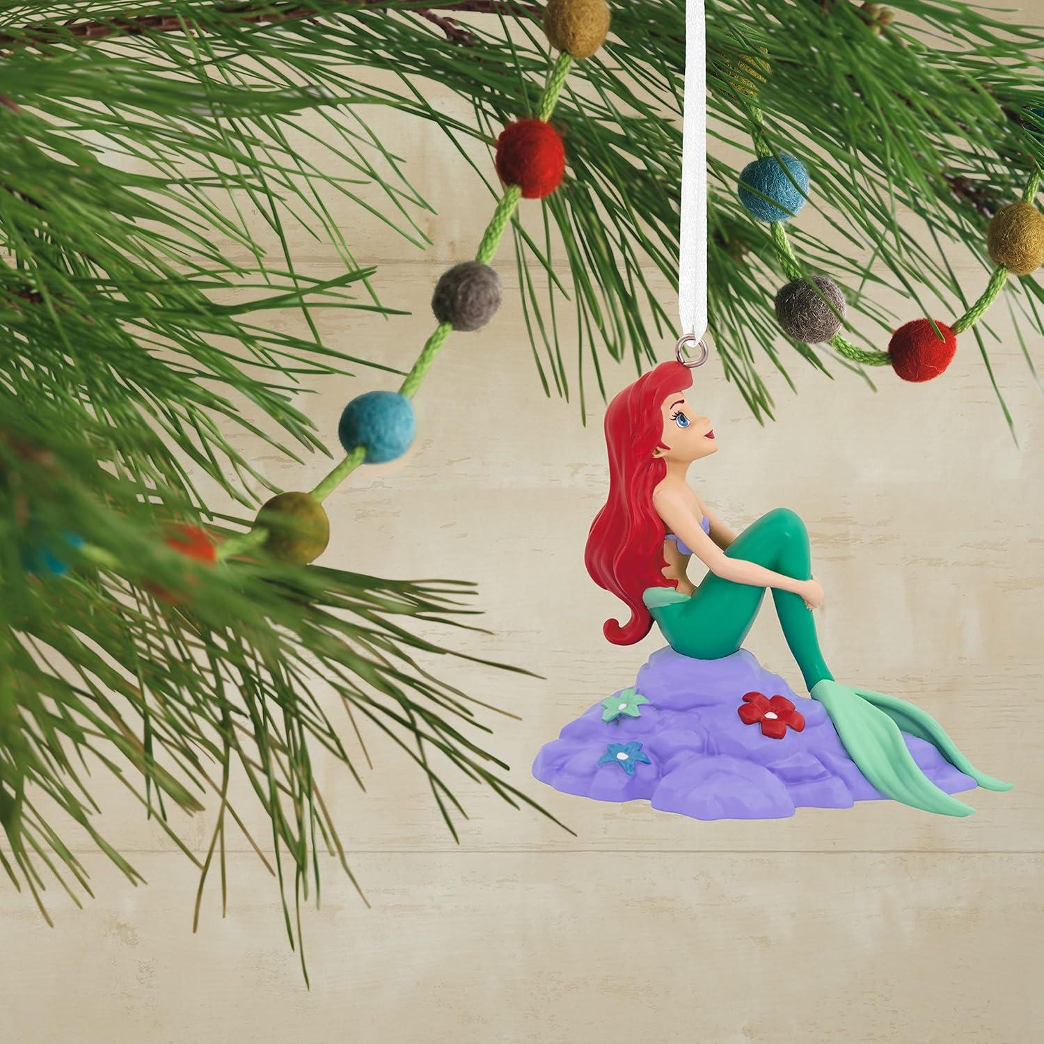 imageHallmark Disney The Little Mermaid Ariel on Rock Resin Christmas Ornament