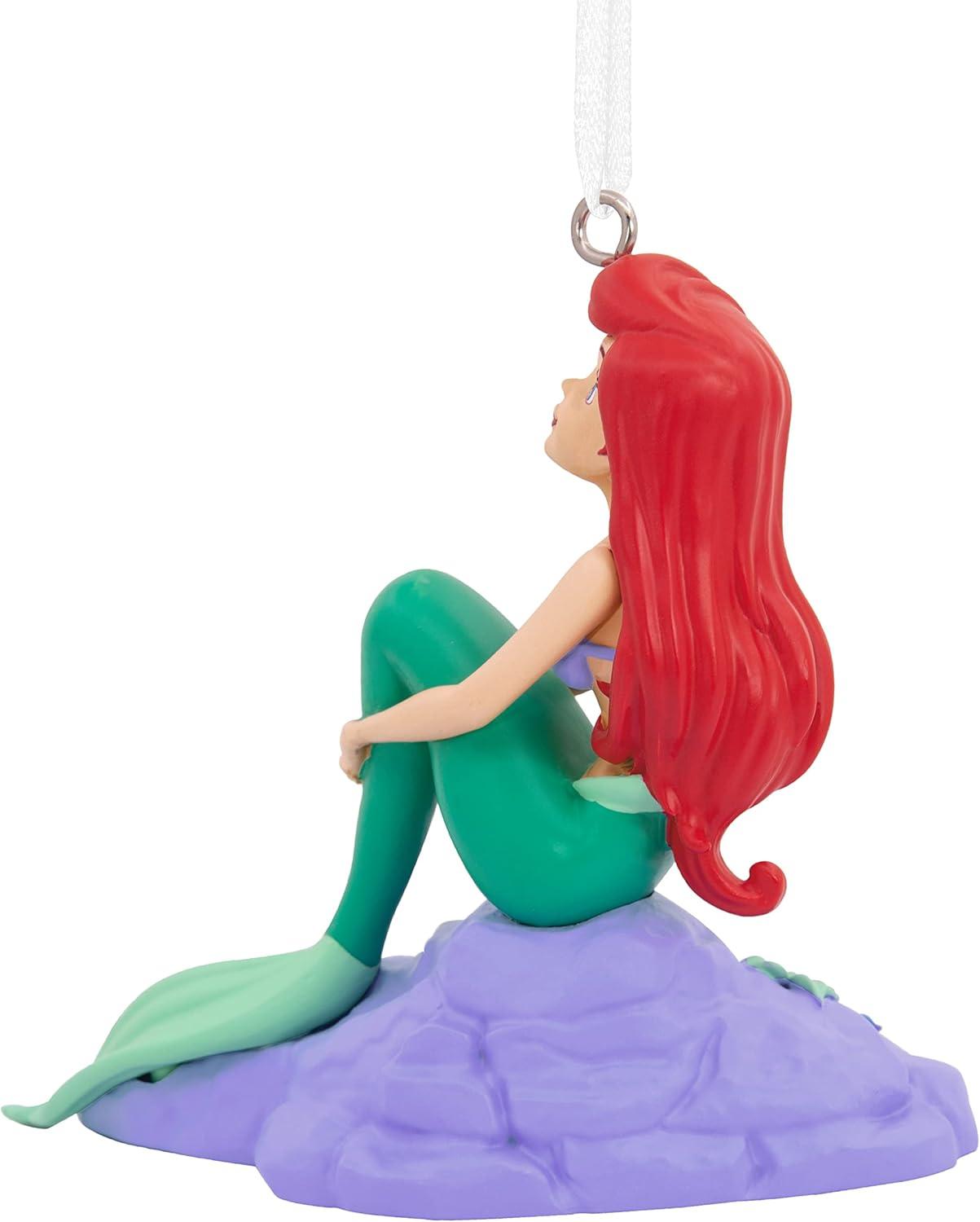 imageHallmark Disney The Little Mermaid Ariel on Rock Resin Christmas Ornament