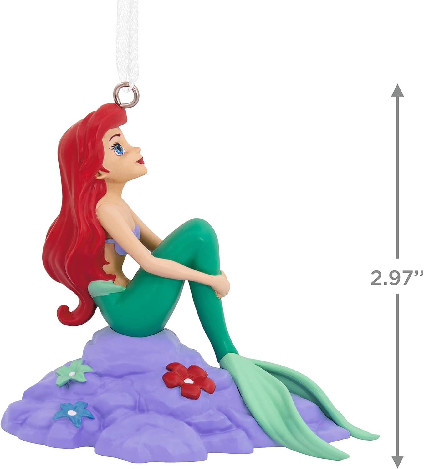 imageHallmark Disney The Little Mermaid Ariel on Rock Resin Christmas Ornament