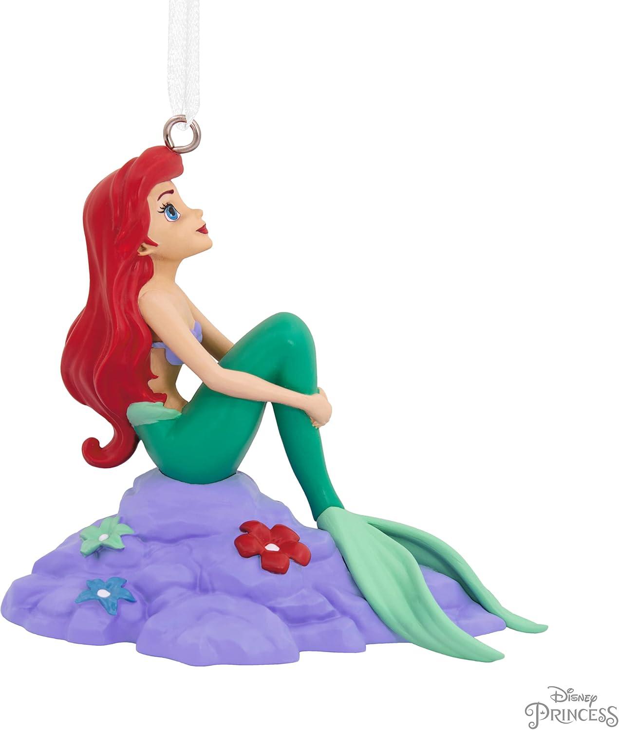 imageHallmark Disney The Little Mermaid Ariel on Rock Resin Christmas Ornament