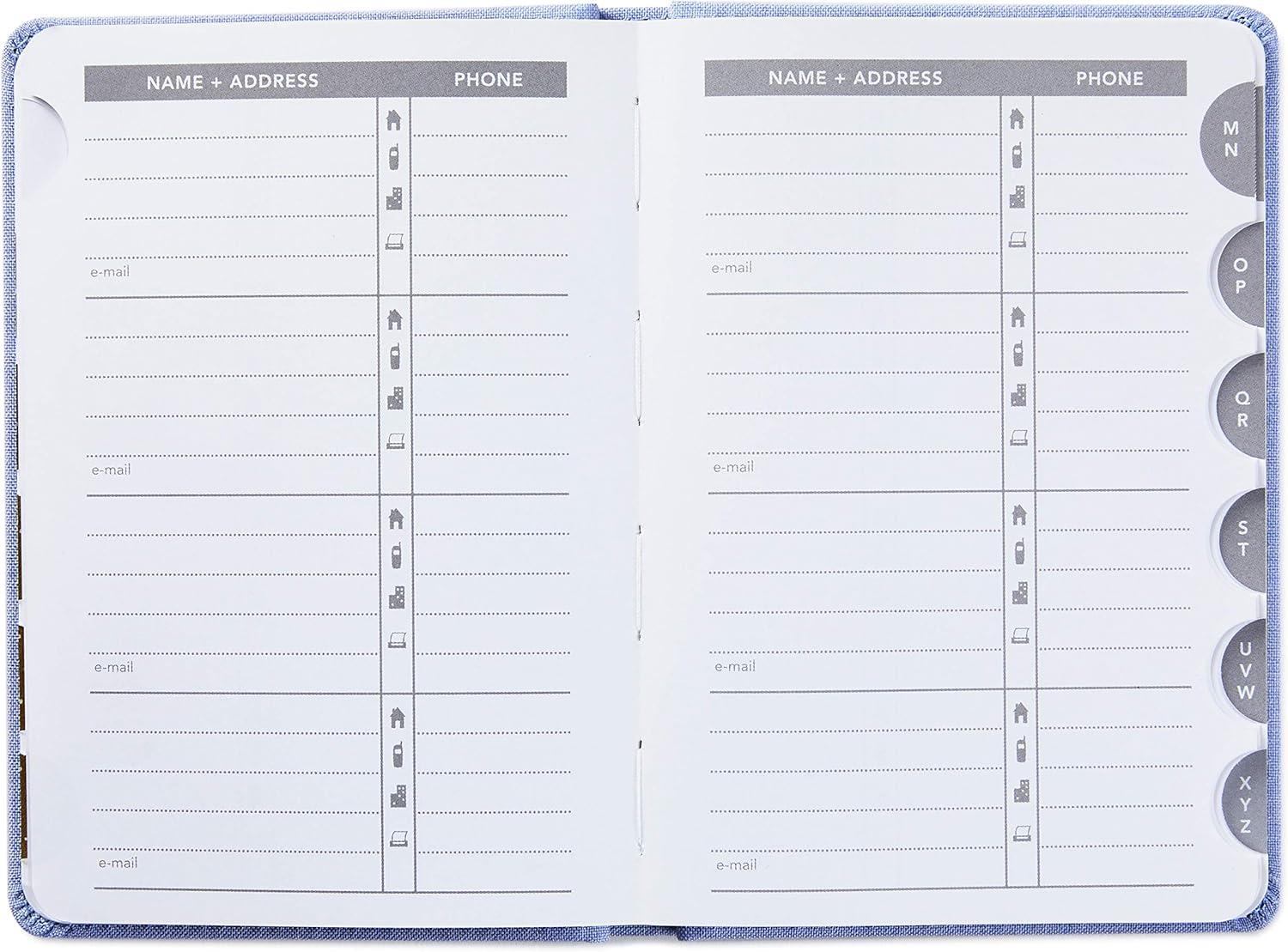 imageHallmark Hardcover Address Book Blue Chambray