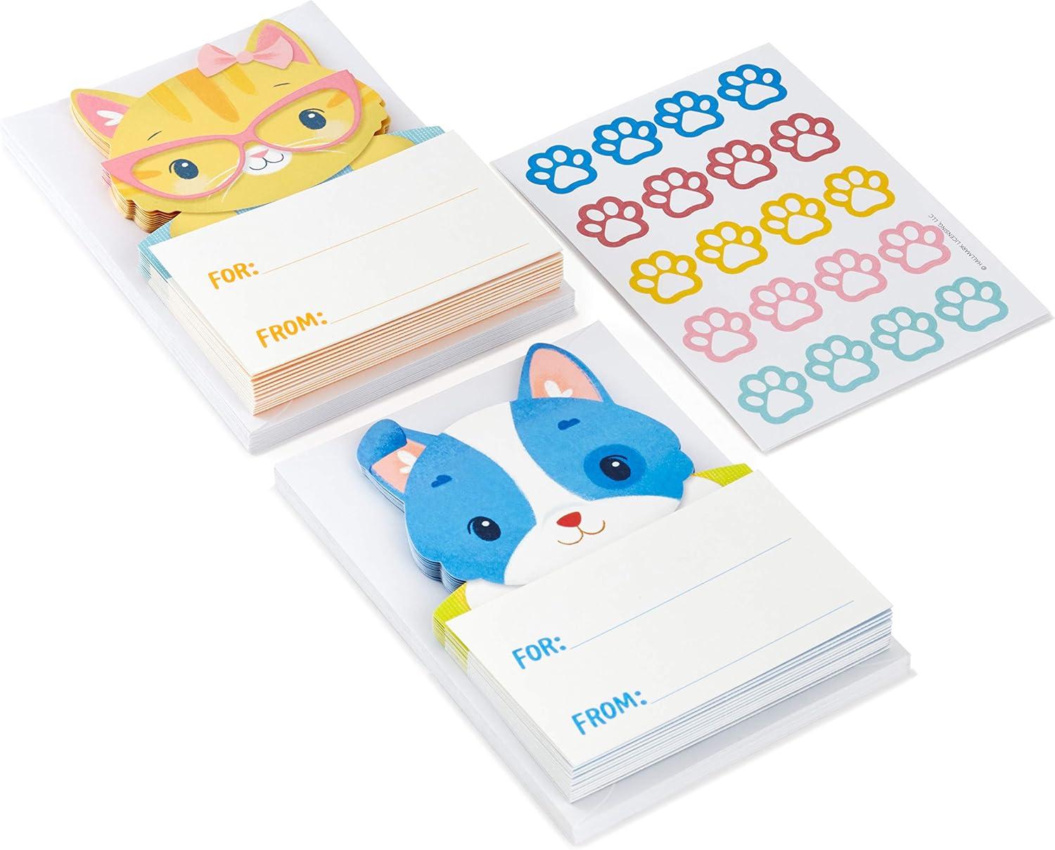 imageHallmark Kids Fill in the Blank Thank You Cards Assortment Dogs and Cats 24 Thank You Notes and 40 Stickers