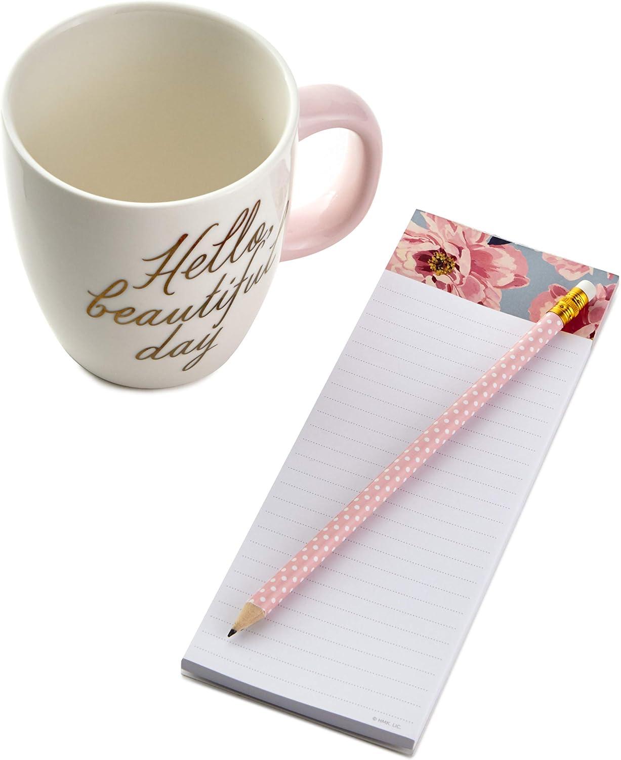 imageHallmark Mug and Notepad Bundle Hello Beautiful Day 3 Inches