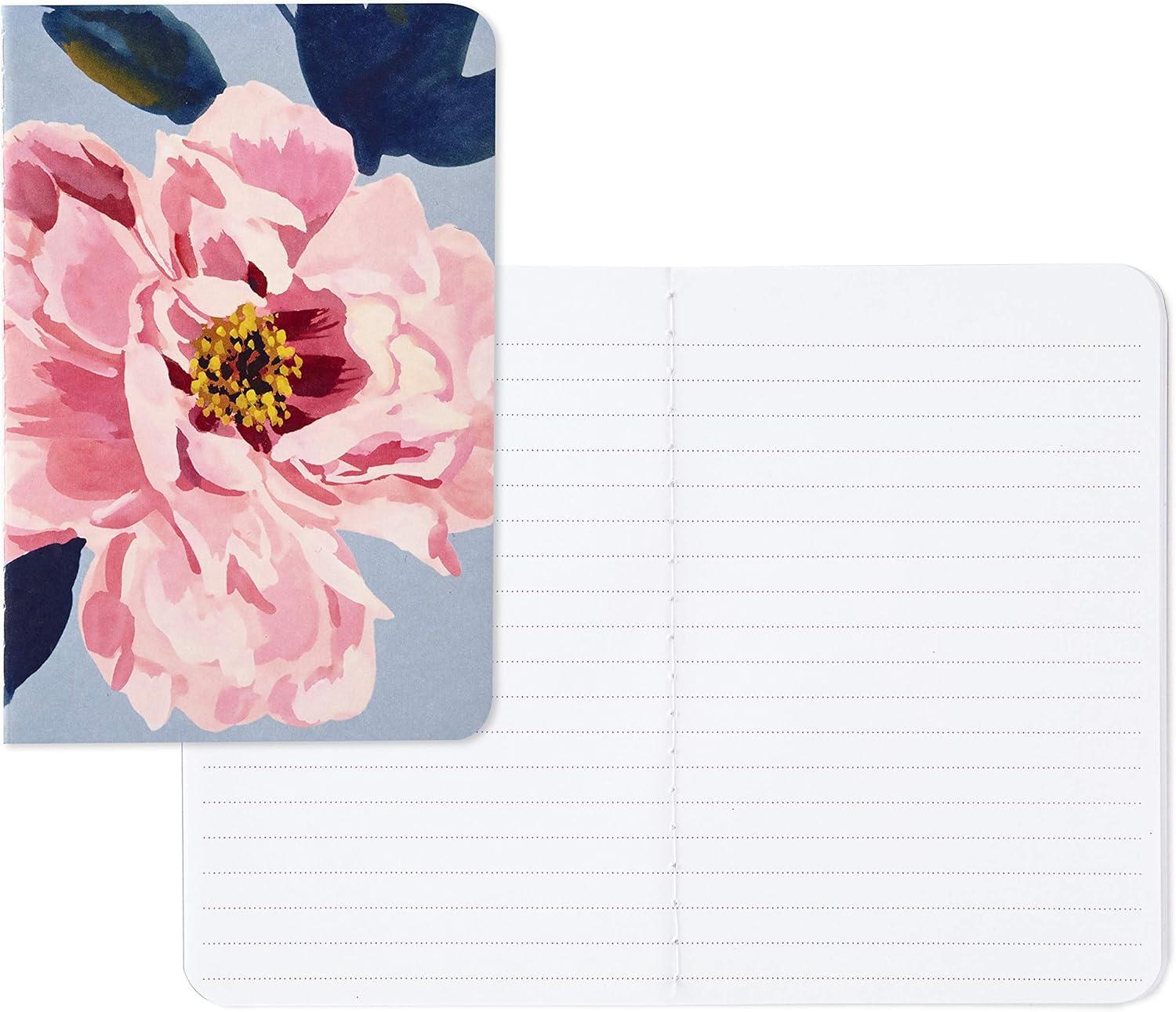 imageHallmark Notepad Bundle with Pen Pretty Pinks 3 Notepads in Assorted Sizes with Gold Pen