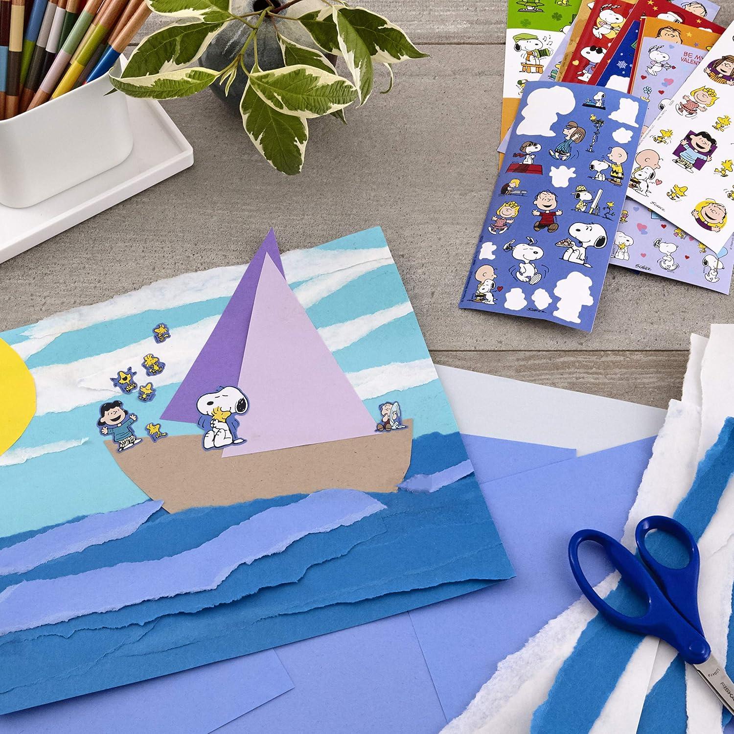 imageHallmark Stickers for Kids Pack of 258 Stickers 16 SheetsMermaids Rainbows Hearts Dogs Cats DonutsMulticolor