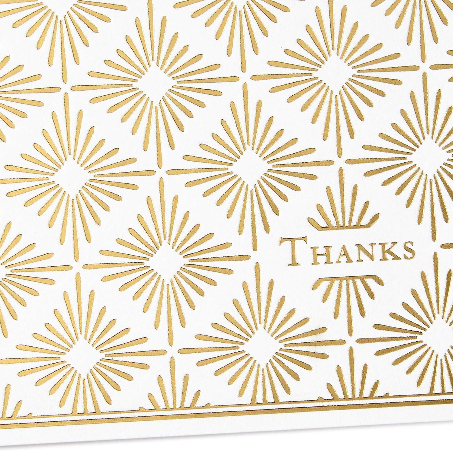 imageHallmark Thank You Cards Assortment Gold Foil Scroll 50 Thank You Notes with Envelopes for Wedding Bridal Shower Baby Shower Business Graduation