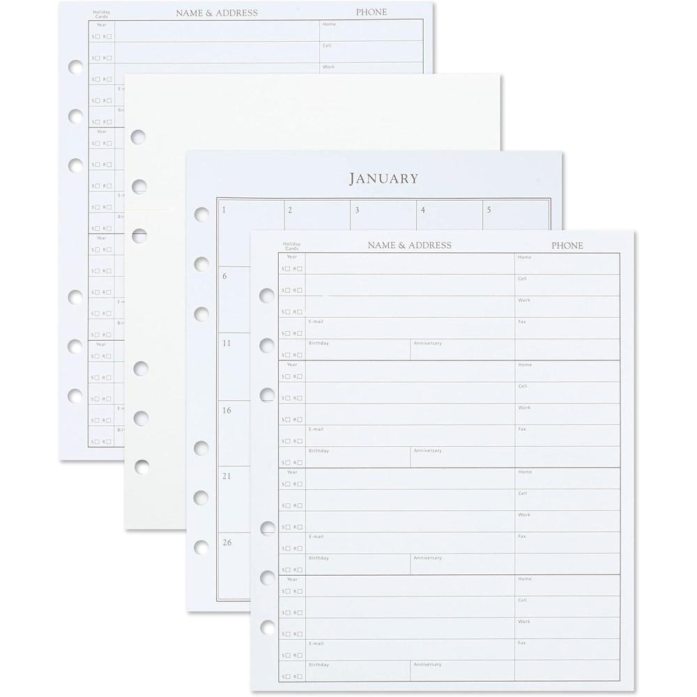imageHallmark Address Book Refill Pages Pack of 44 Replacement Pages for Addresses AppointmentsReplacement 44 Ct