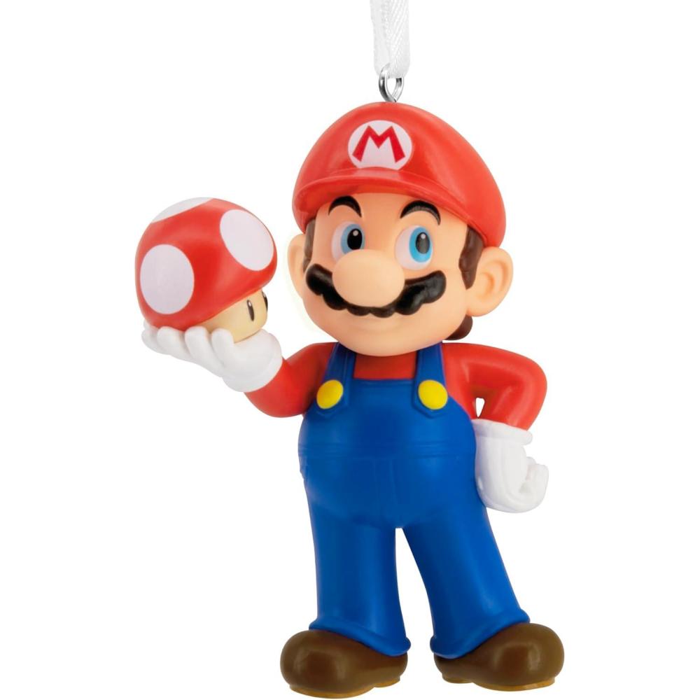 imageHallmark Nintendo Super Mario with Super Mushroom Christmas OrnamentMushroom