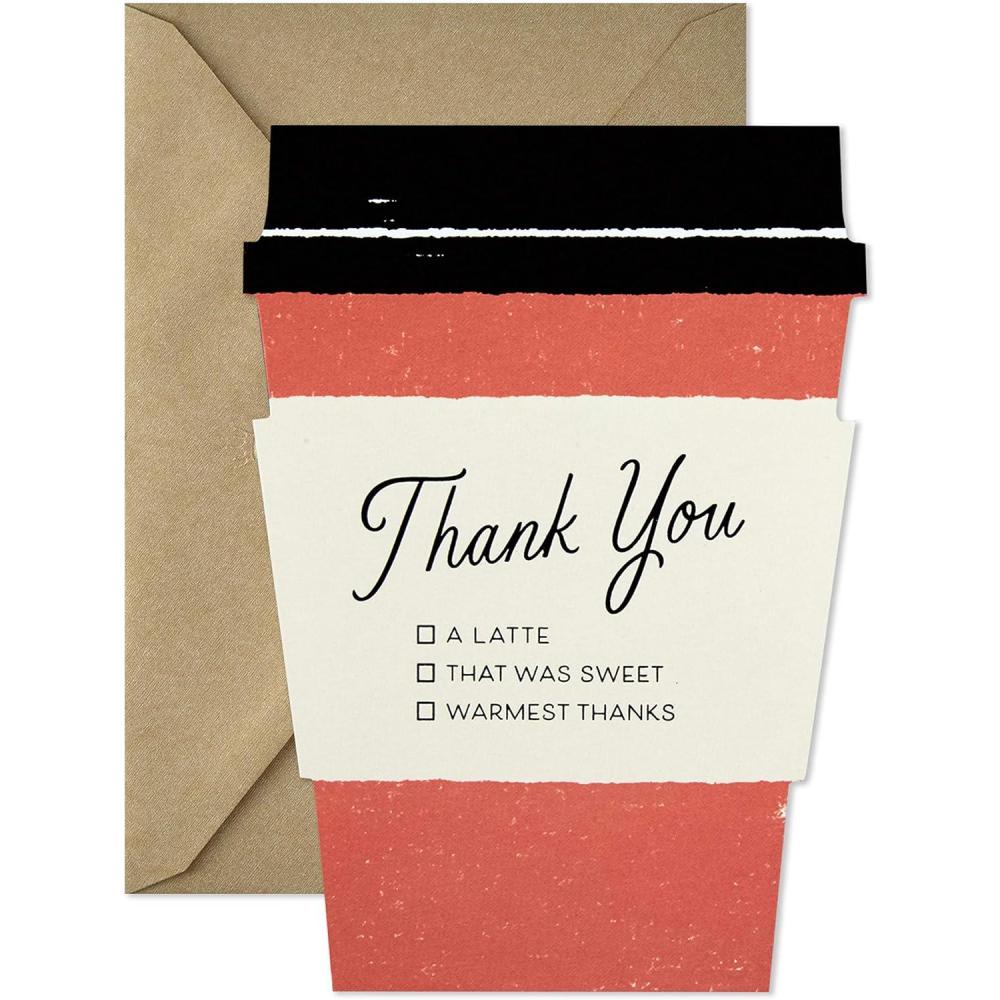 imageHallmark Pack of Thank You Cards 15 Thank You Notes with Envelopes Coffee Cup